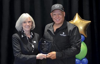 NLC President and CEO, Ann Everatt and Reeve, Marcel D. Auger, MD of Opportunity No. 17